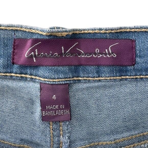 Gloria Vanderbilt Amanda Capris Denim Light Wash DGVB4957 Women's 4 - Picture 3 of 11